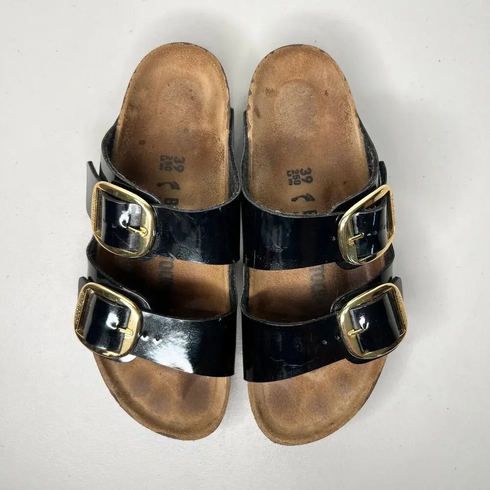 Birkenstock Big Buckle Arizona Patent Leather Sandal 39